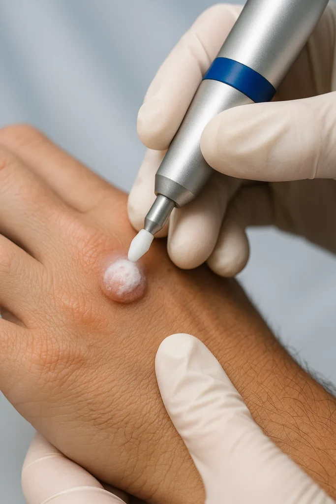 example of wart removal Greater London (Lewisham) using cryopen